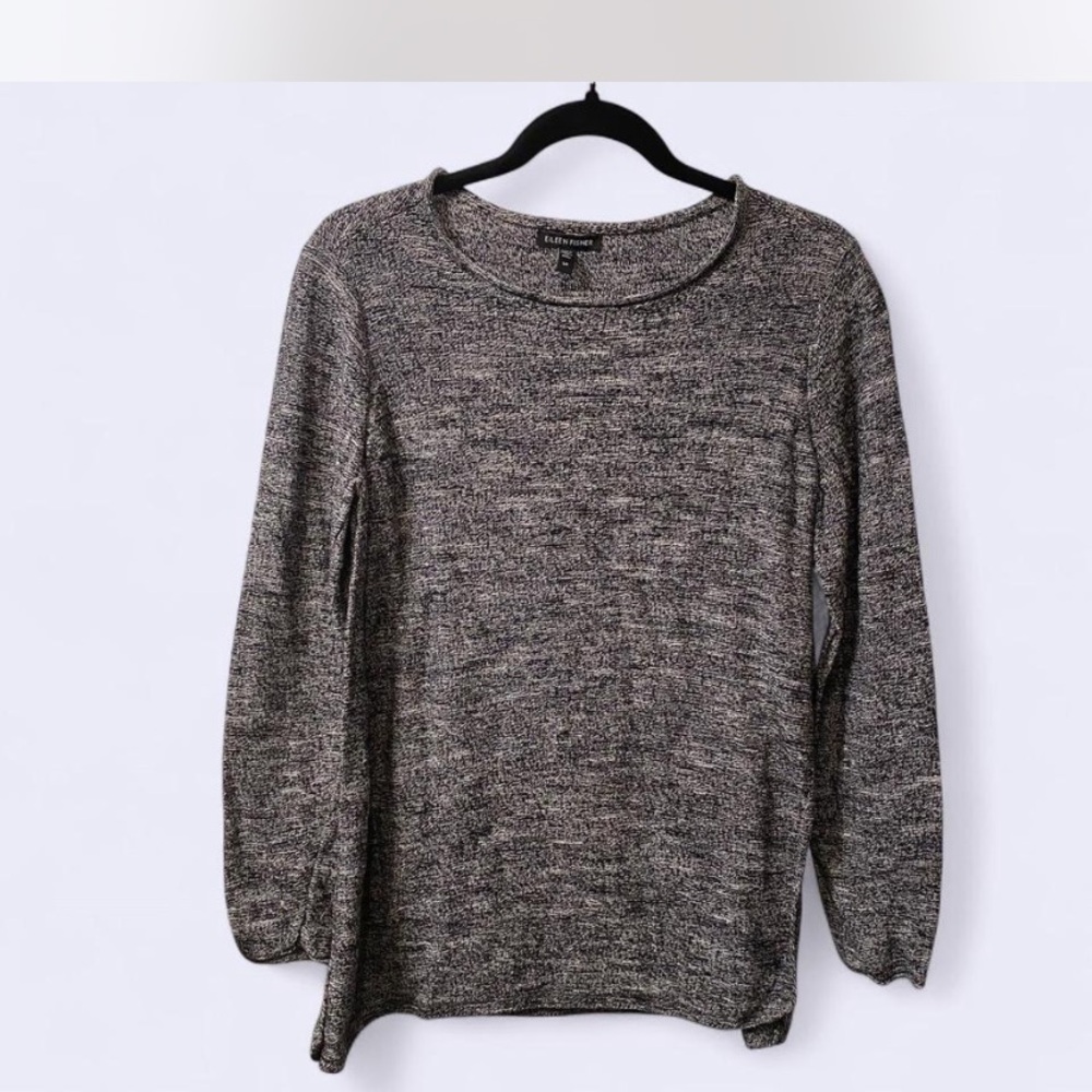 Eileen Fisher Black and White Knit Top